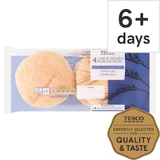 Tesco Seeded Large Burger Buns 4 Pack
